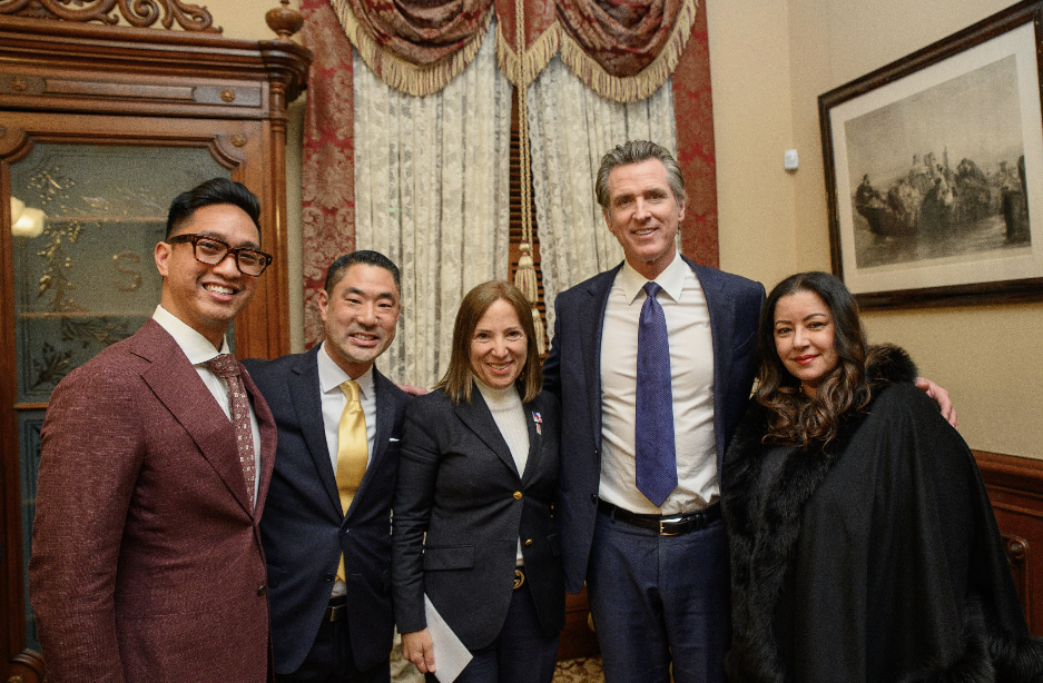 ABA California leaders meeting with Governor Newsom and Lt. Governor Kounalakis.